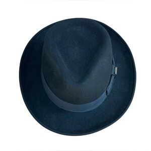 Scala Classico Dorfman Fedora Men’s Large 100% Wool Classic Black Handmade